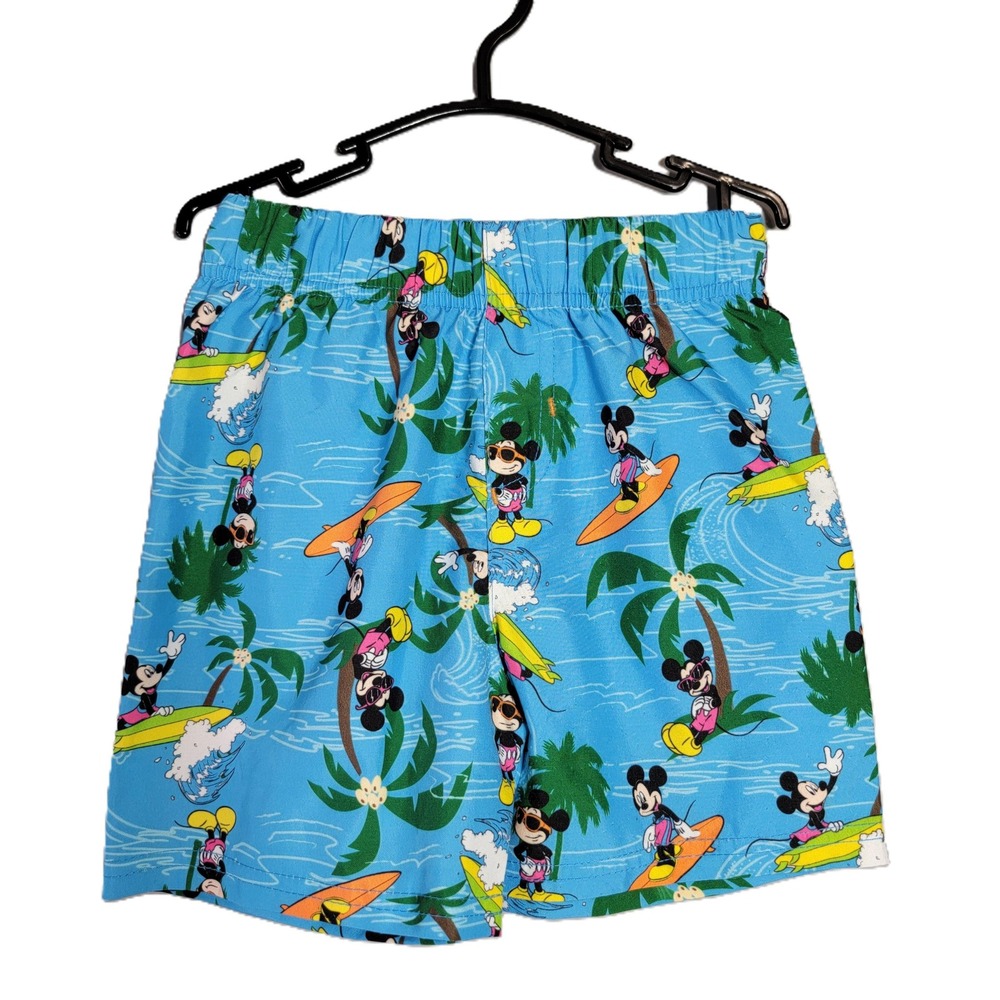 Disney Junior Mickey Mouse Toddler Boys 2T Blue Surfing Swim Trunks Board Shorts